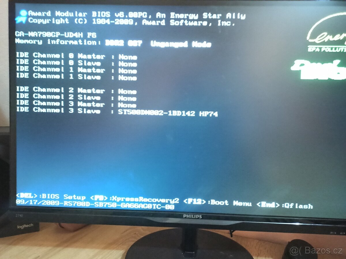 Základní deska GA-MA 790GP-UD4H+ CPU+12Gb DDR2