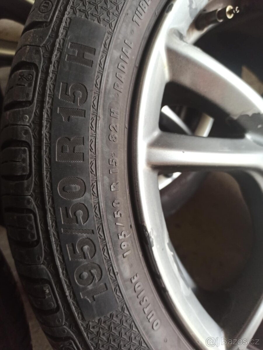 4x alu kola + letní pneu 195/50 R 15 H