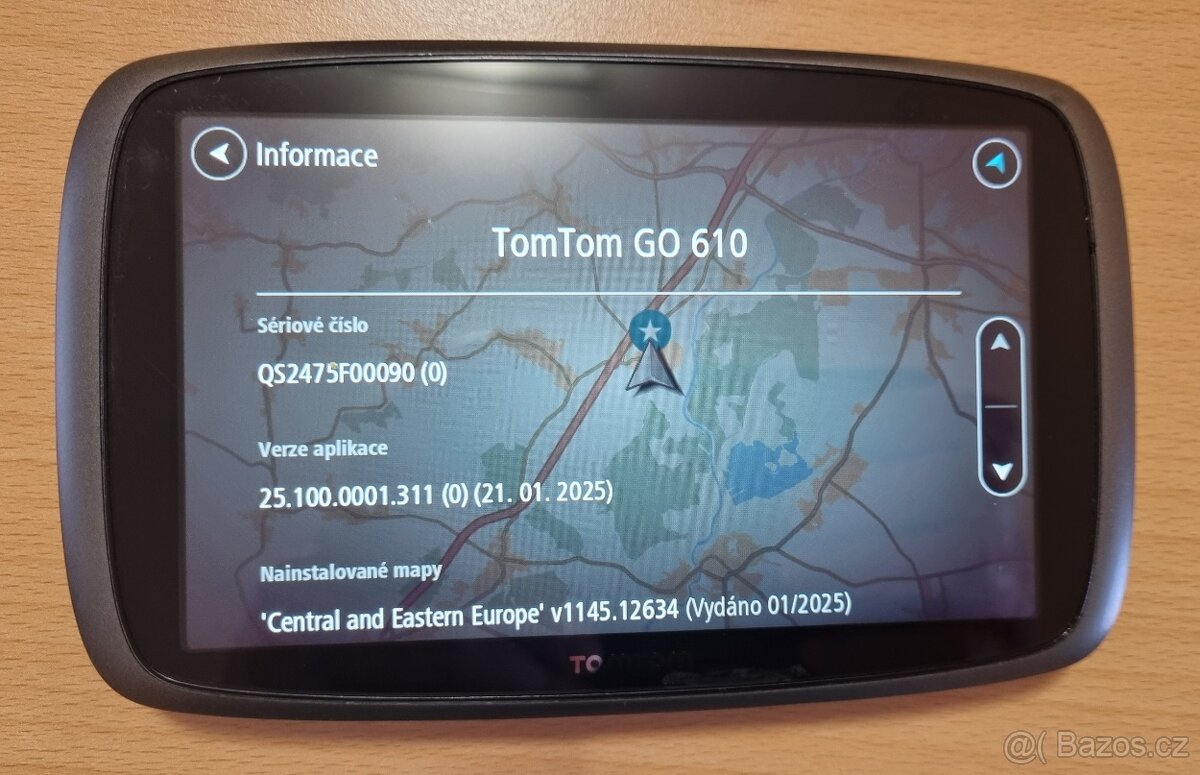 Automobilová navgace TomTom 610 nejnovější mapy, radary