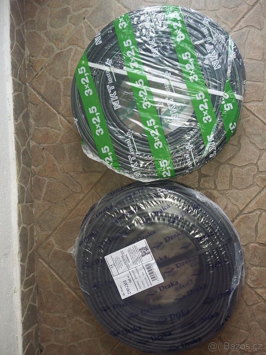 Kabely CYKY-J elektromaterial zemnici pasek a drat