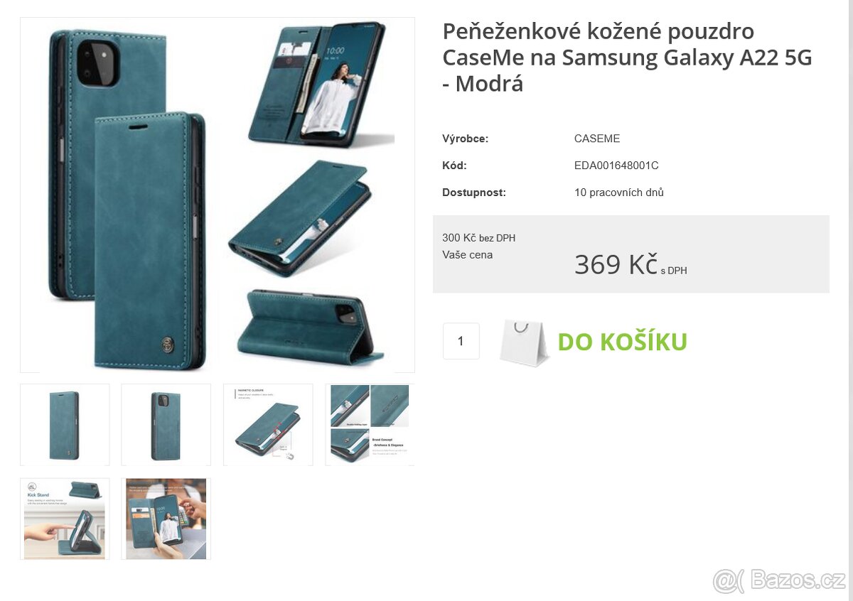 Peňeženkové kožené pouzdro CaseMe na Samsung Galaxy A22 5G