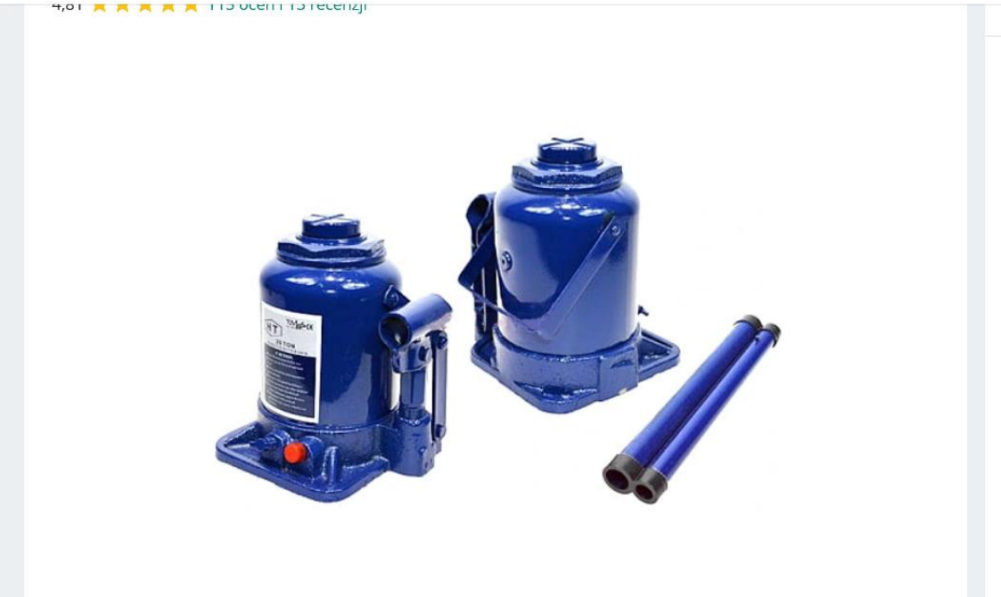 Hydraulický zvedák 12t panenka zdvih 220 - 400mm