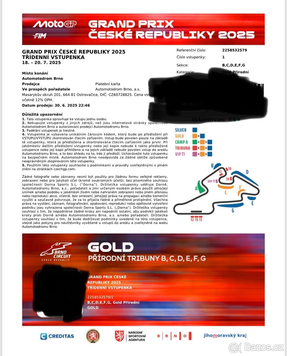 Moto GP GOLD listek