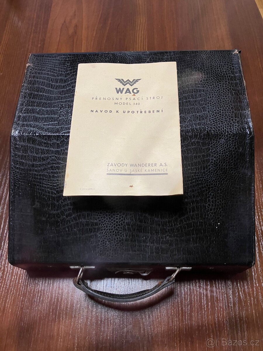 Psací stroj kufříkový WAG 340 Wanderer