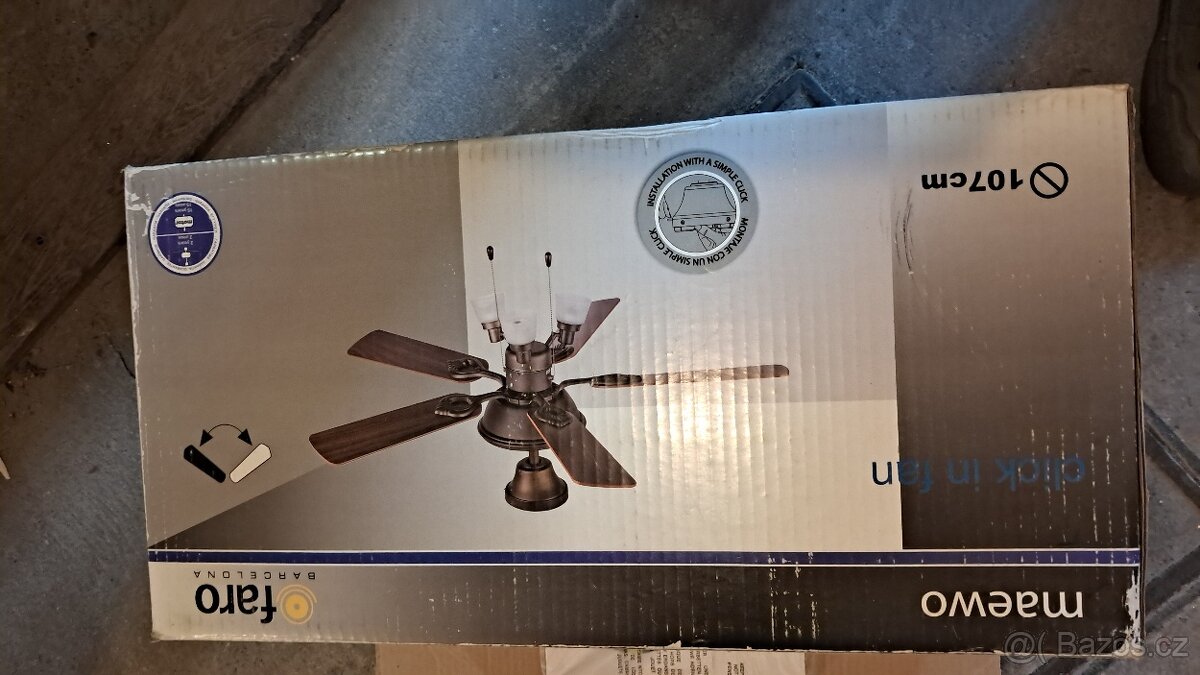 Stropní ventilátor s osvětleniem