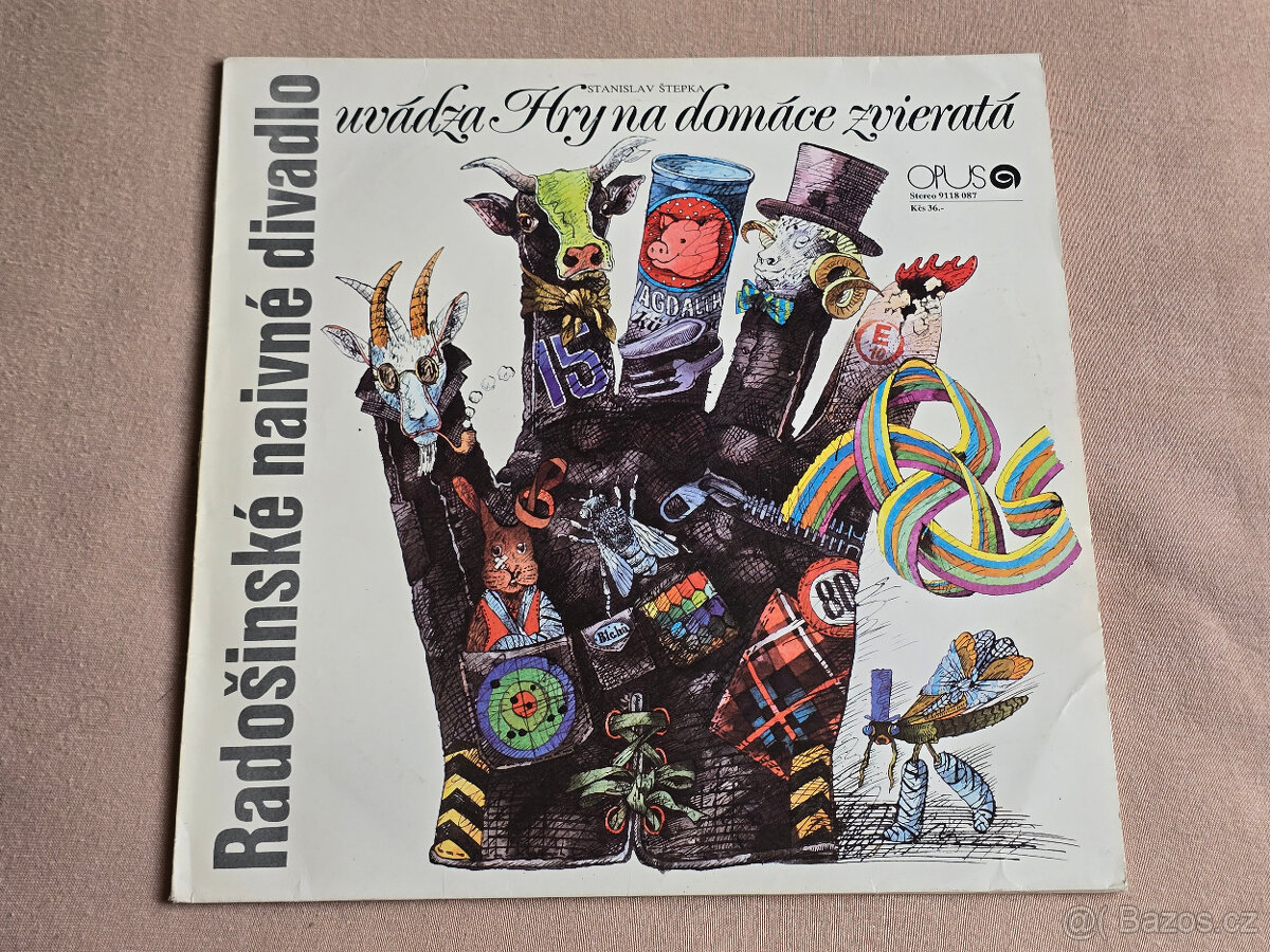 LP Radošinské naivné divadlo - HRY NA DOMÁCE ZVIERATÁ (1980)