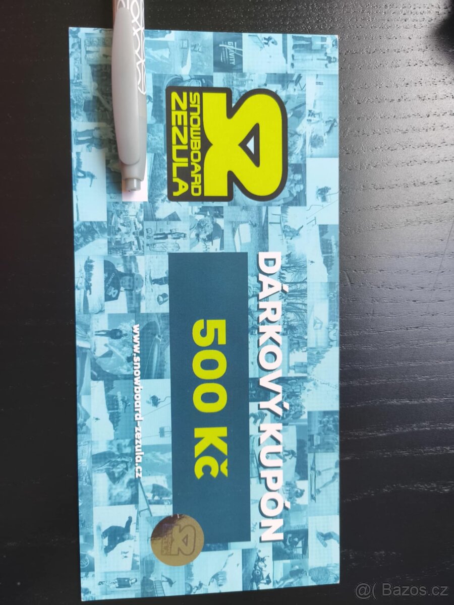 500 kč dárkový pukaz - Snowboard Zezula