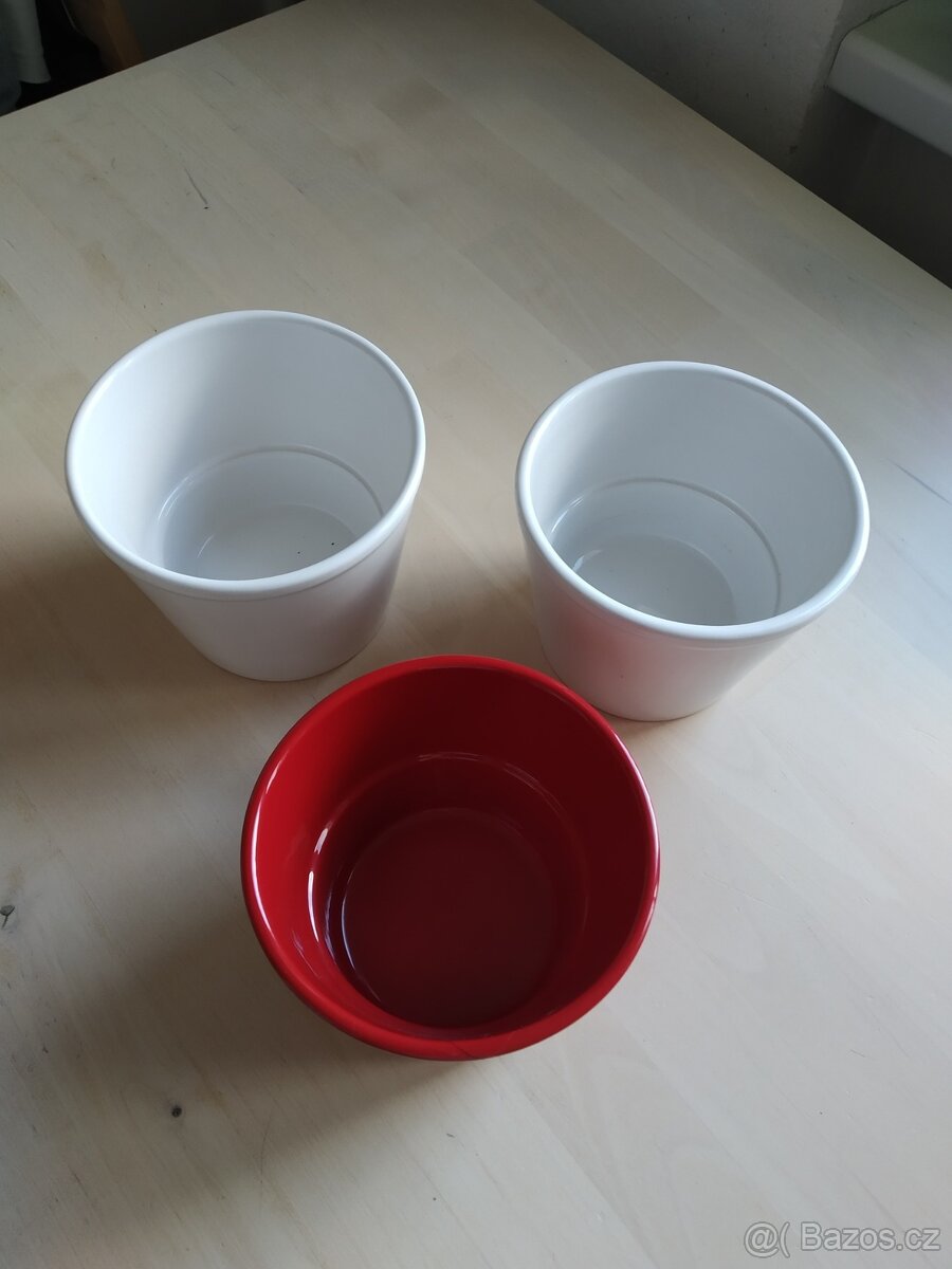 3 x keramický obal na květináč