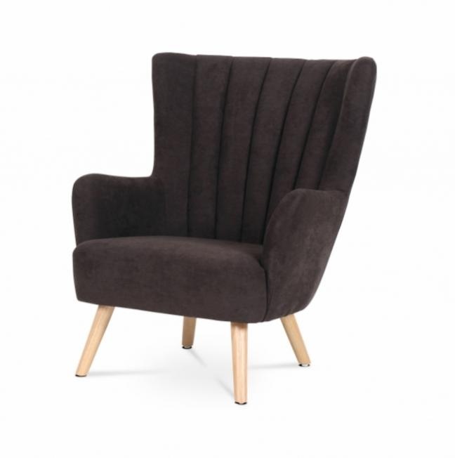 Křeslo ušák AK-311 hnědá látka