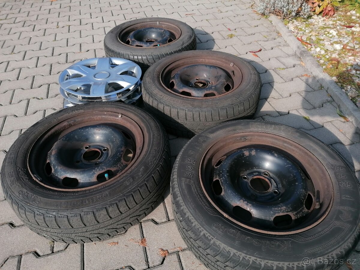 Disky+zimní pneu 3.5-4 mm nadojetí+poklice