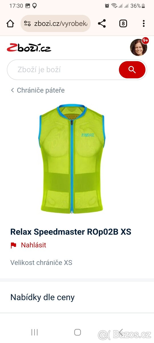 Chránič páteře Relax, juniorský-XS