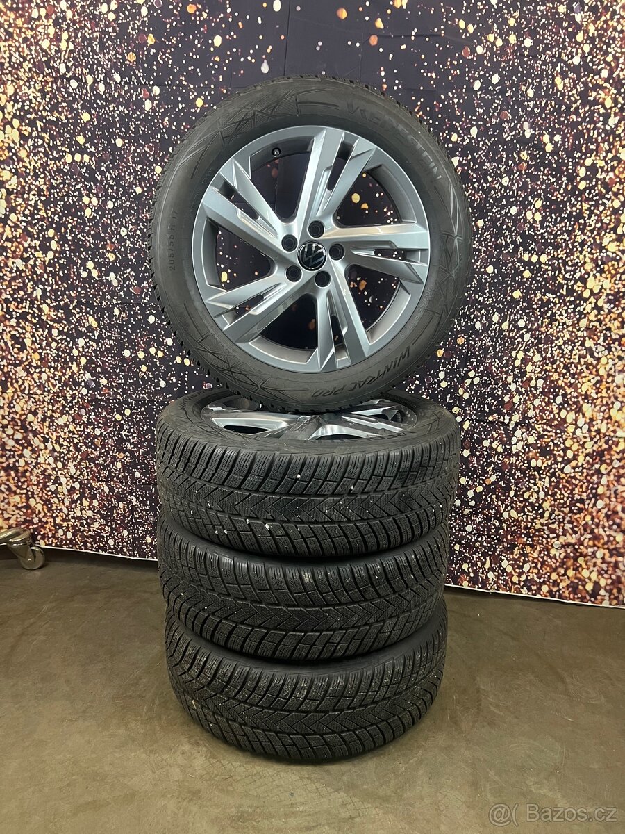 5x100 r17 alu kola + pneu 205 55 17 volkswagen