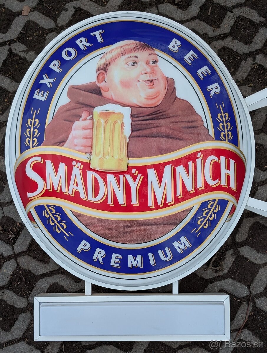 Světelná reklama Smadný mnich