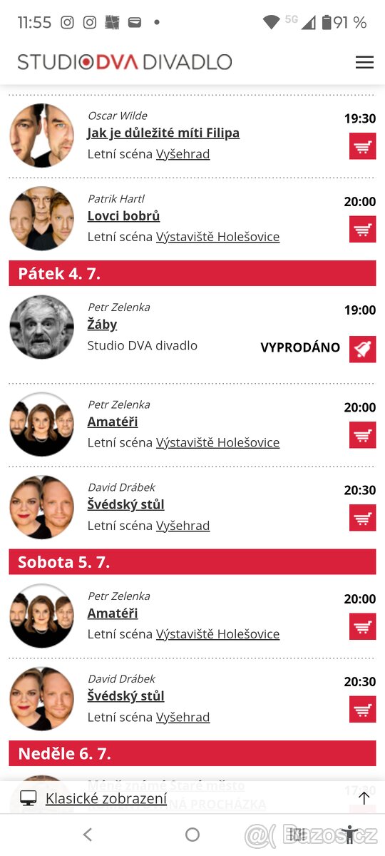 Komedie AMATÉŘI s Václavem Neužilem.