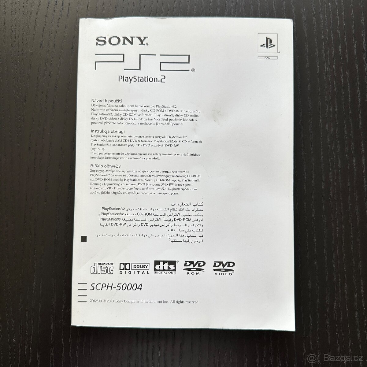Manuál pro konzoli PS2 fat scph 50004 český