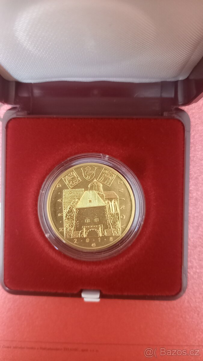 zlatá mince Zvíkov 2018