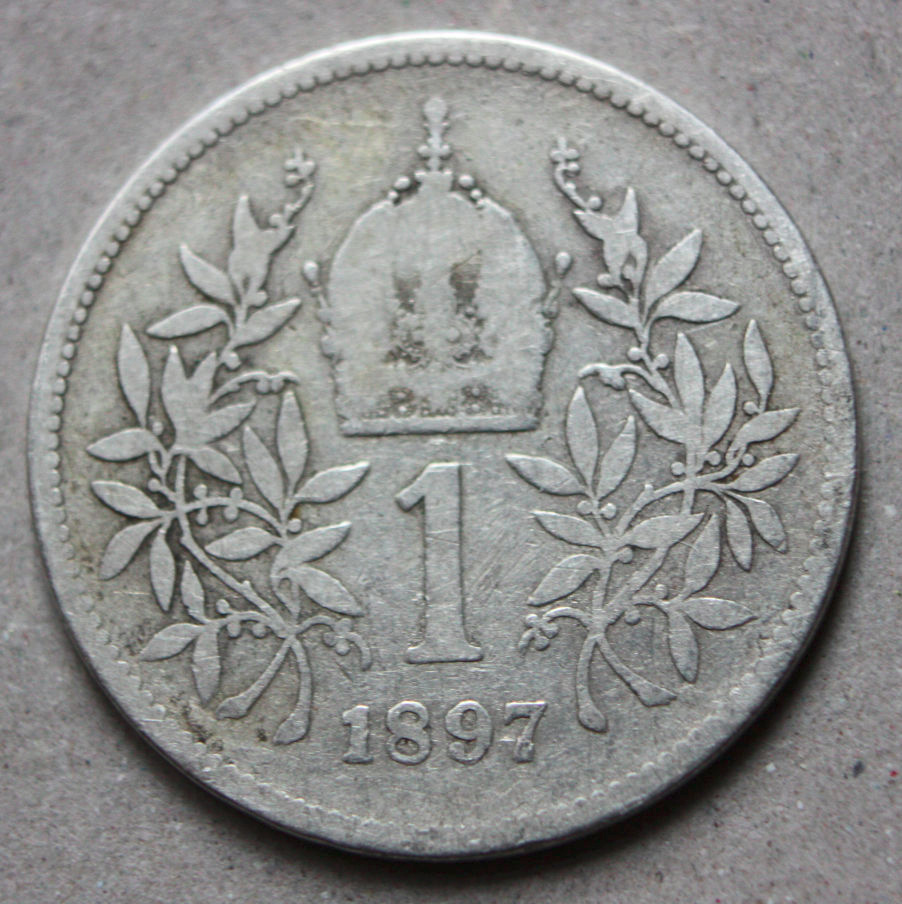 Mince 1 koruna 1897, lepší ročník, vzácnější