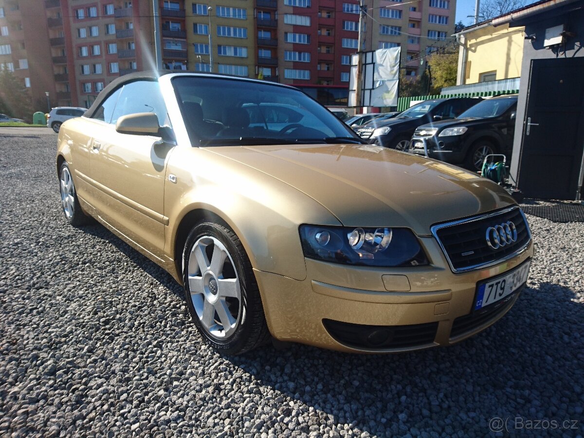 Audi A4 Cabrio,3.0i,162KW,QUATTRO,1.maj.koup.v ČR