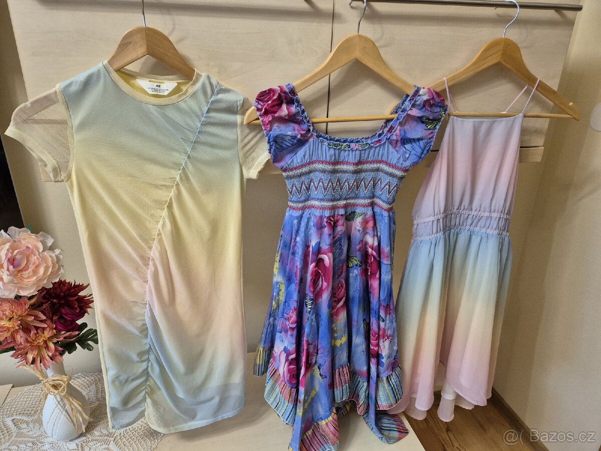 Krásné duhové šaty H&M vel 146-152
