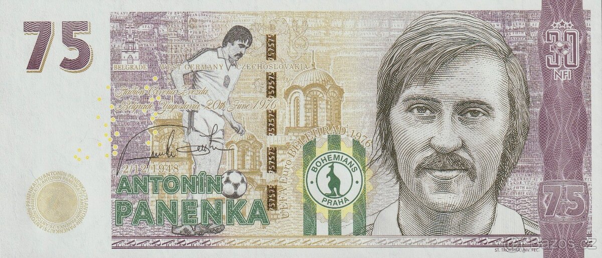 Pamětní bankovka ANTONÍN PANENKA