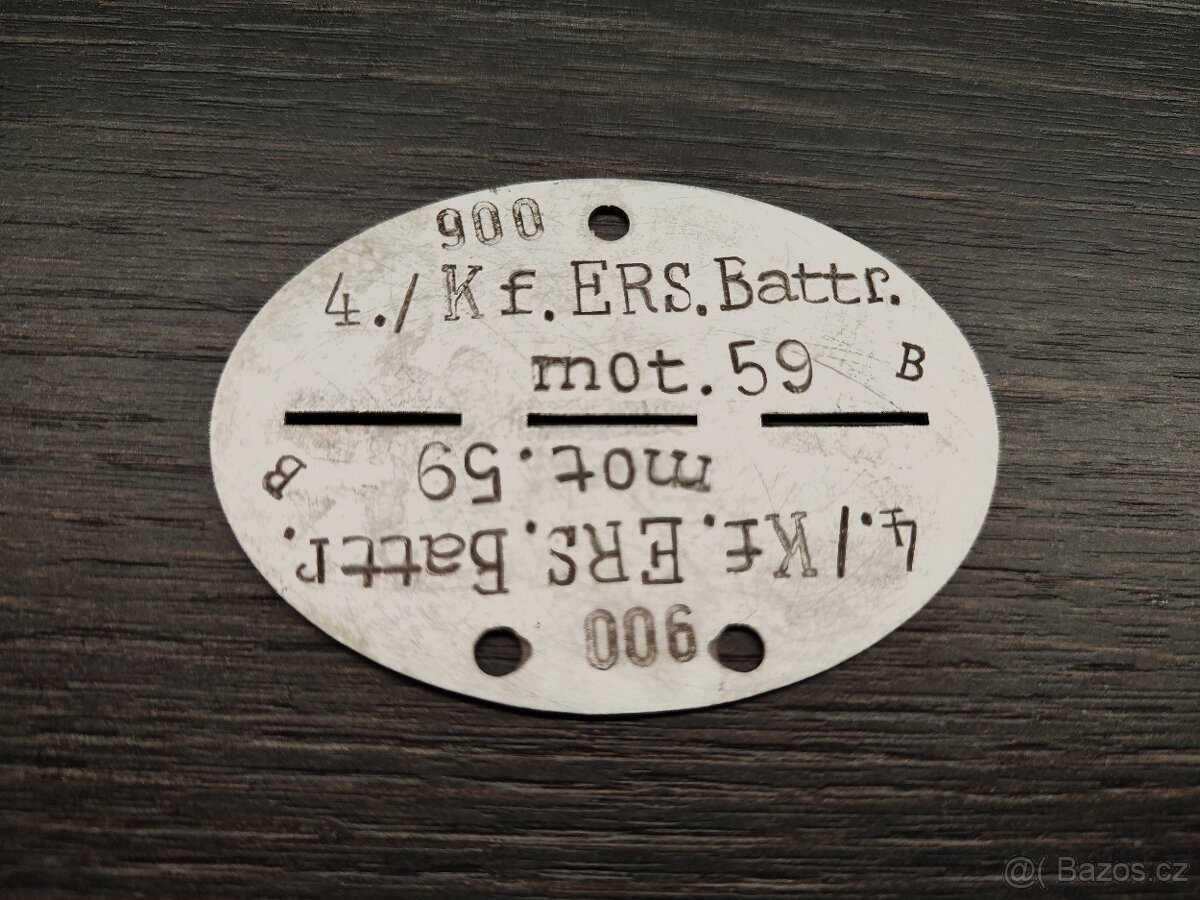 ID vojenská osobní známka Wehrmacht