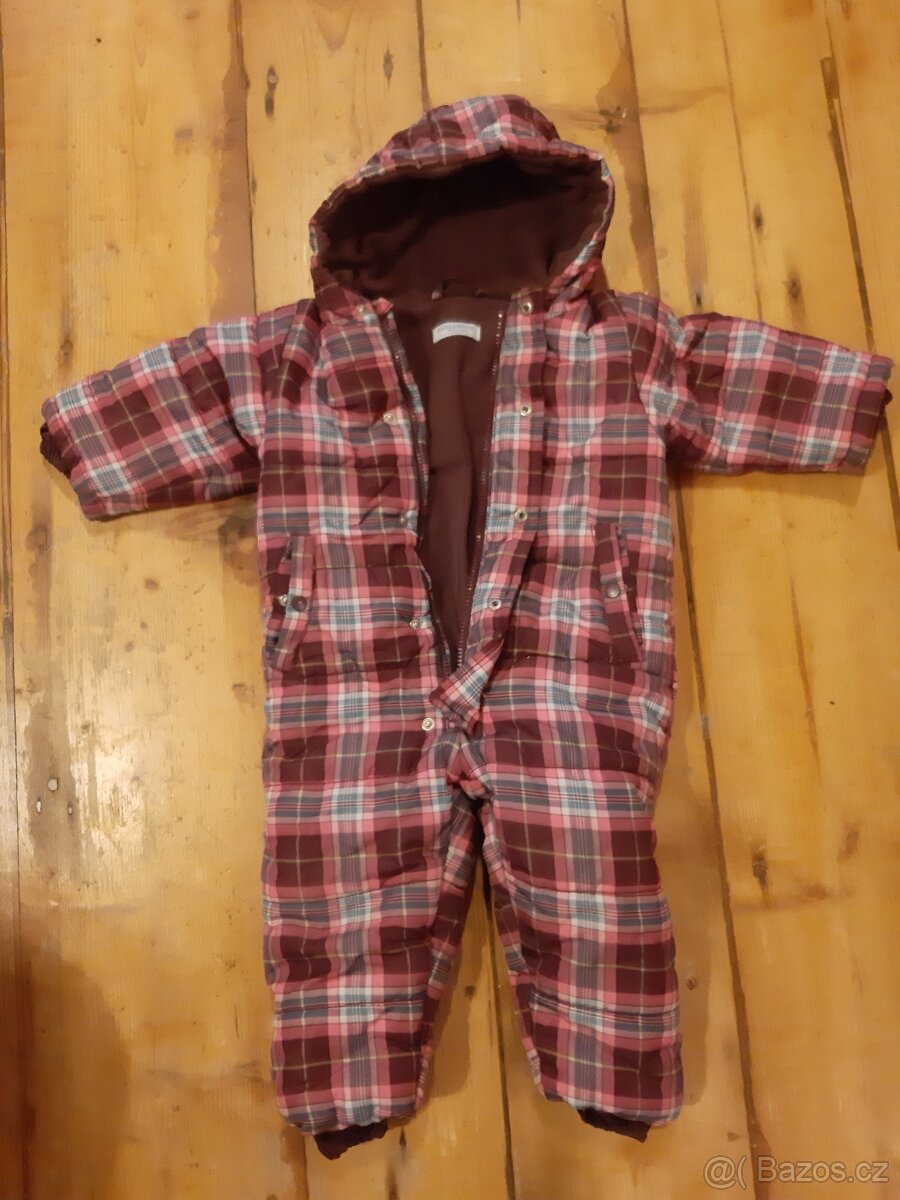 velmi teplá dětská zimní kombinéza 86 fialová