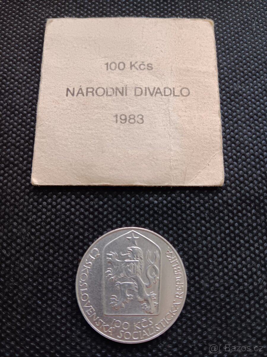 Stříbrná mince Národní divadlo 1983