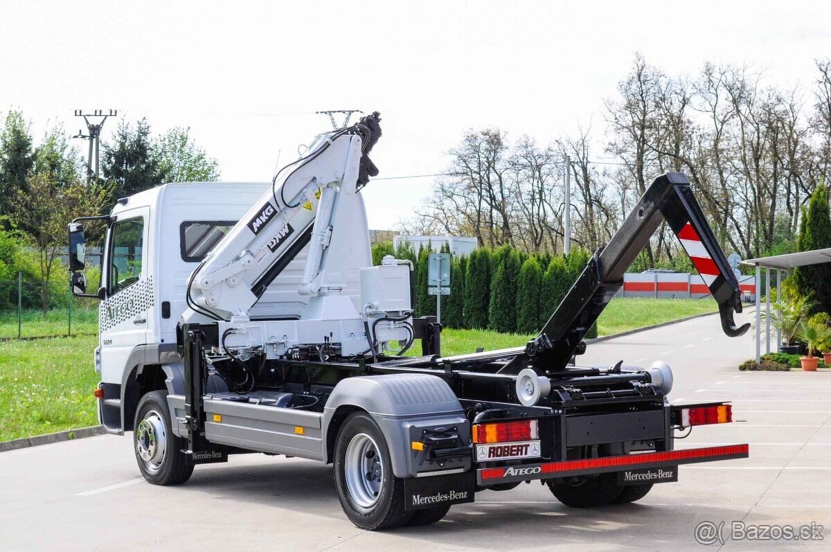 MERCEDES ATEGO 1224 HÁKOVÝ NOSIČ KONTEJNERŮ HYDRAULICKÁ RUKA