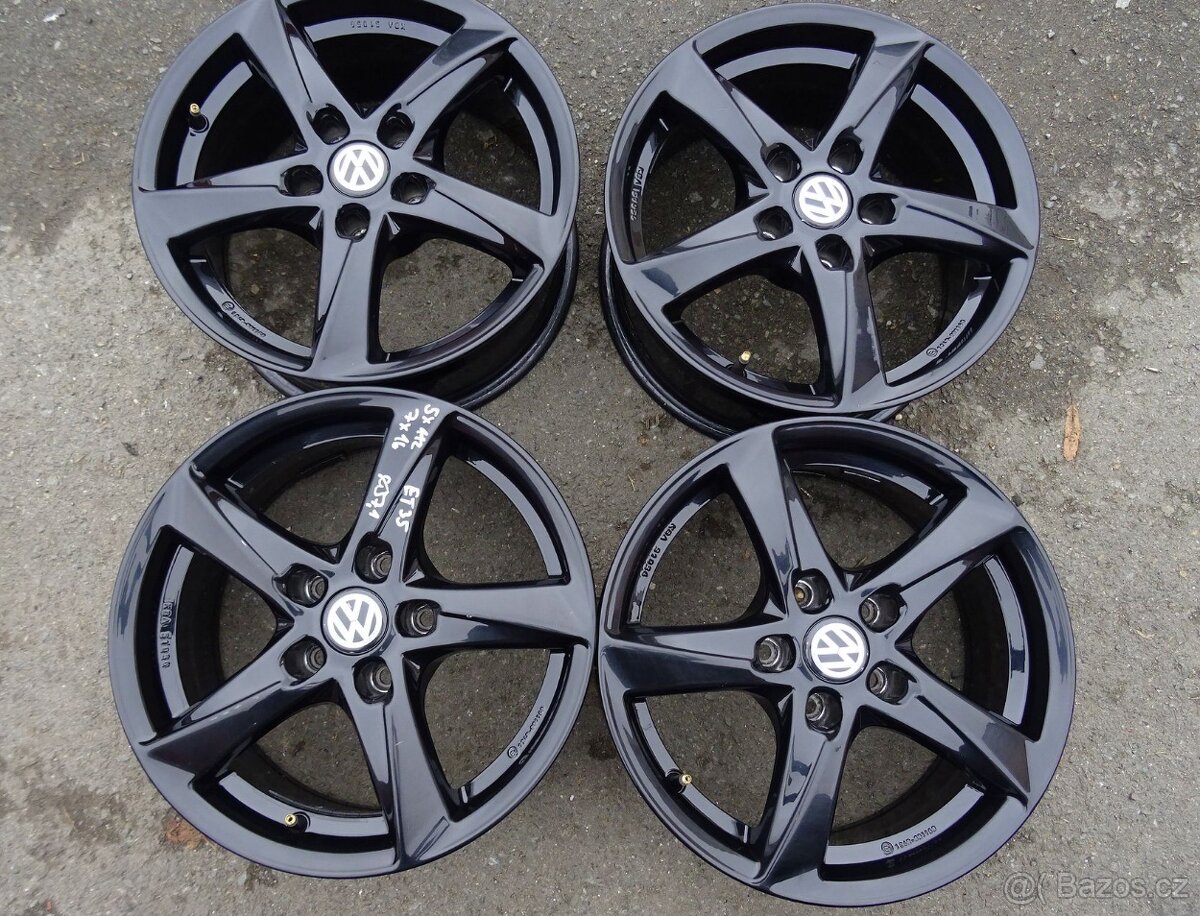 Alu disky černé Volkswagen, 16", 5x112, ET 35, šířka 7J