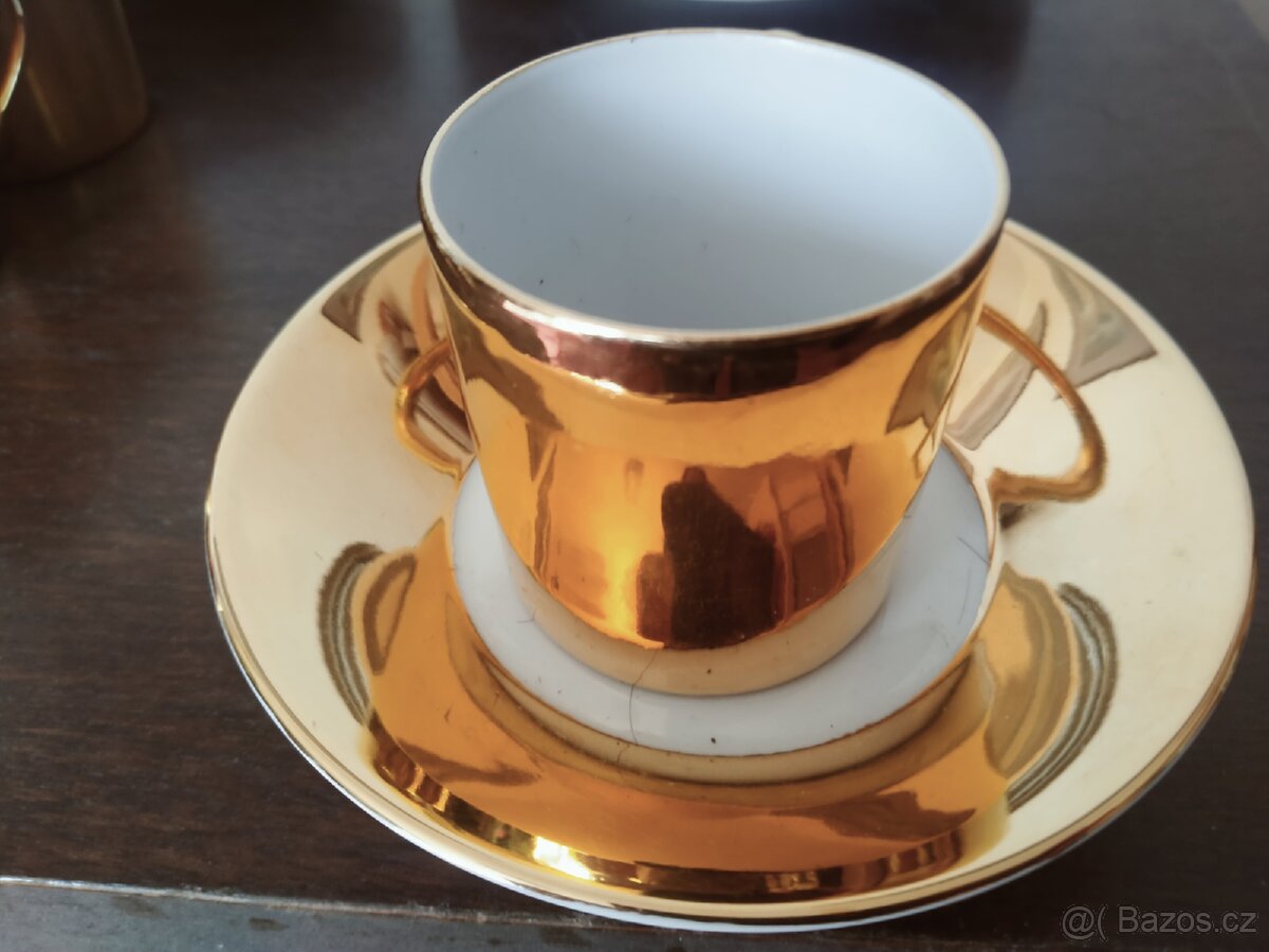 Kávový servis, švýcarská zn. Langenthal+dezert.taliřky