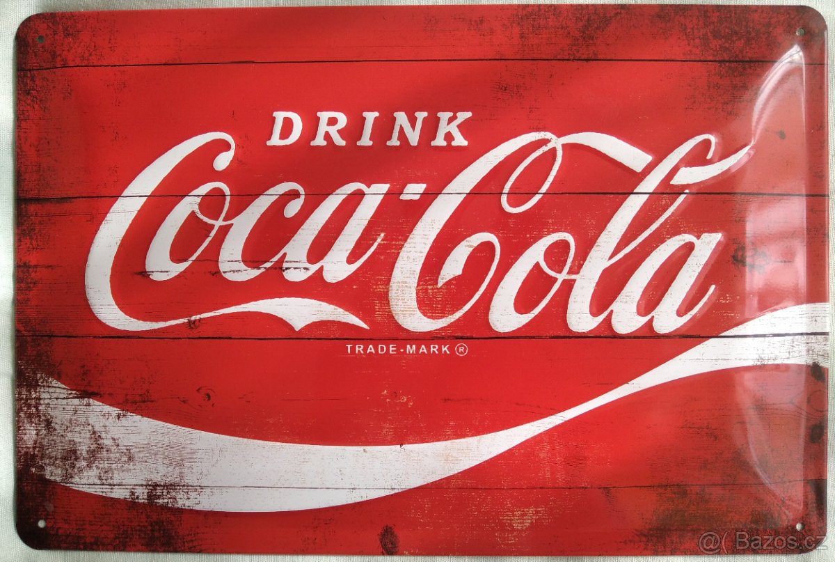 Plechová cedule: Coca-Cola - 20x30 cm Výška: 20 cm Šířka: 30