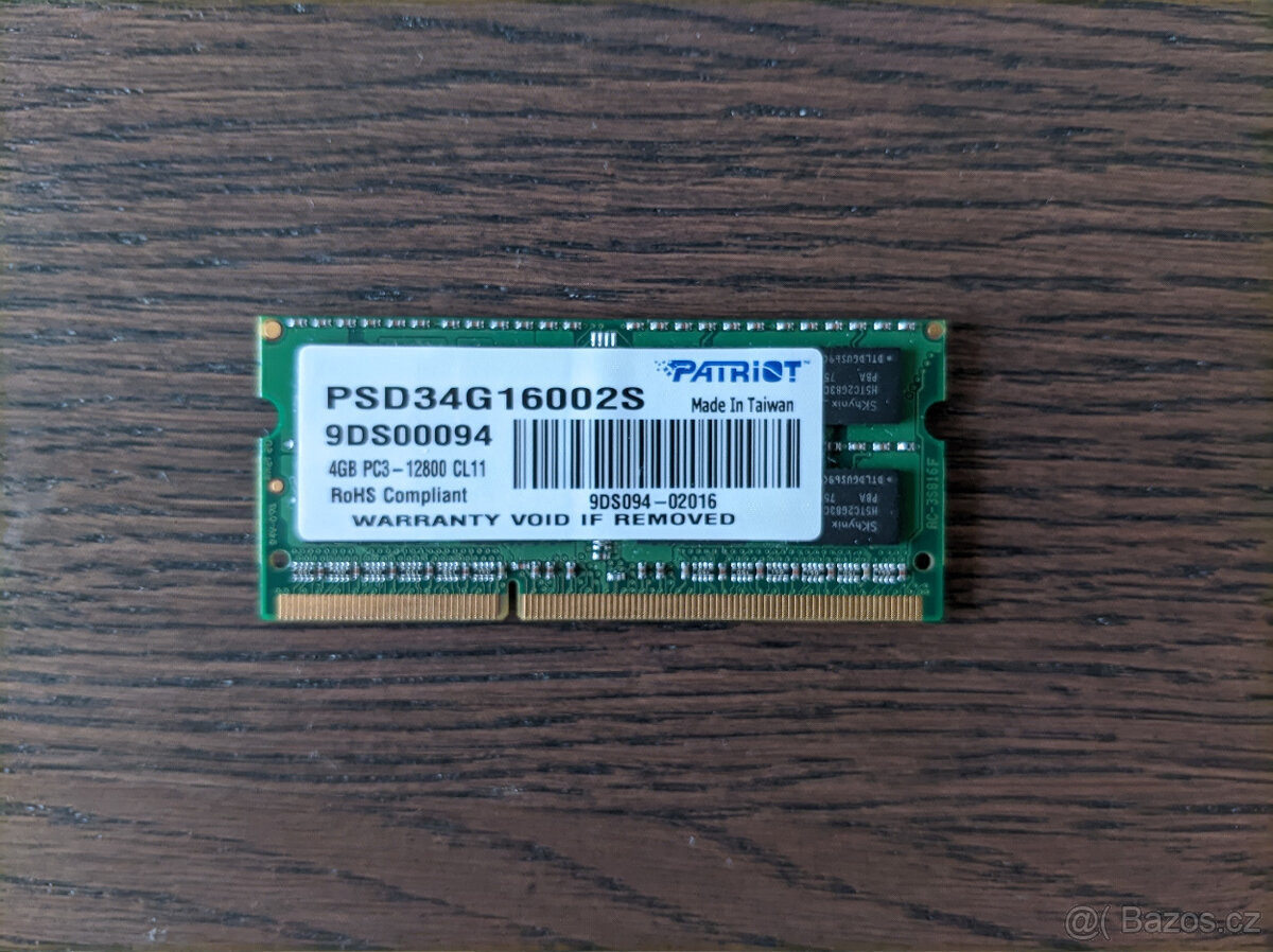 4GB DDR3 SO-DIMM do notebooku
