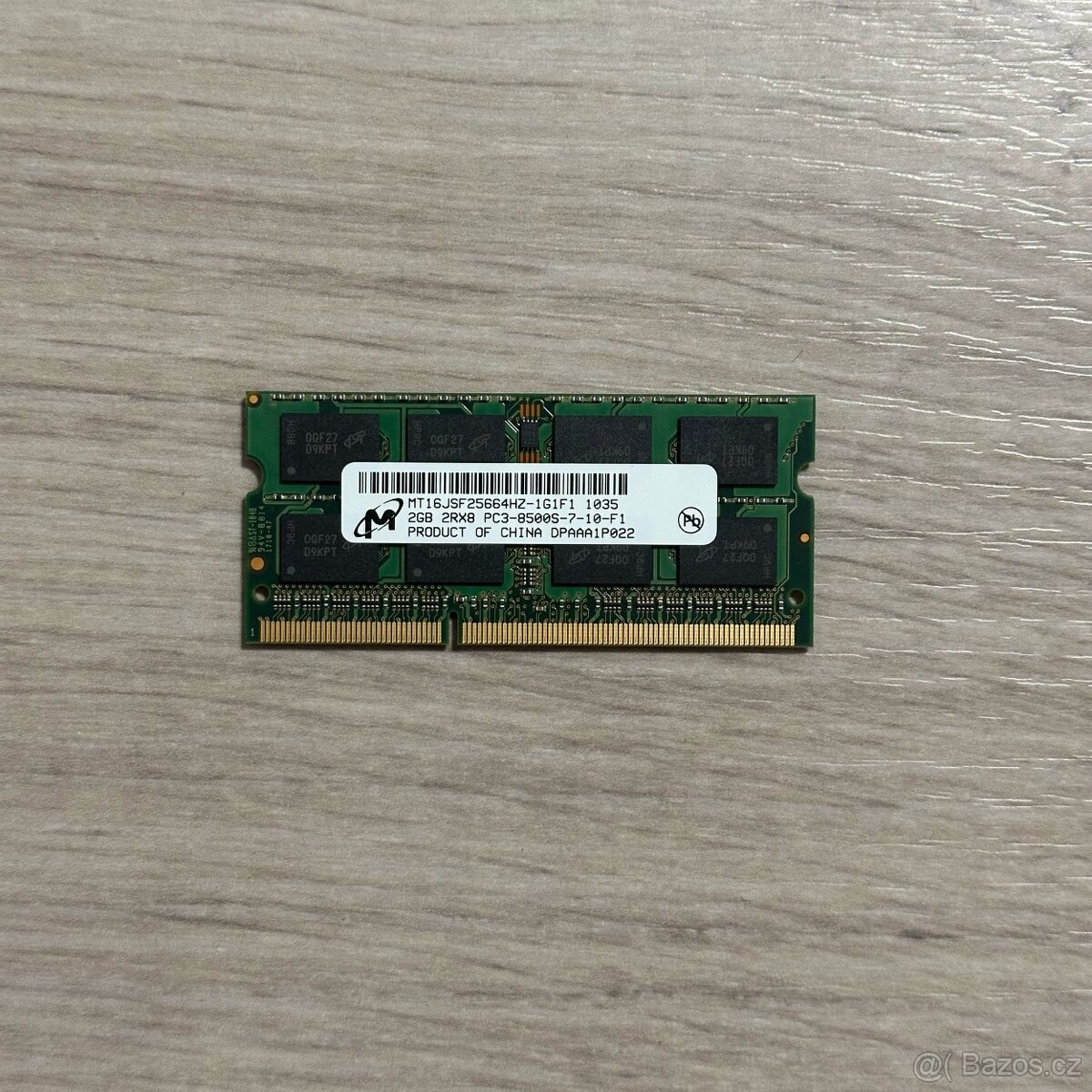 RAM paměť MICRON 2GB DDR3 SODIMM 1066MHz CL7