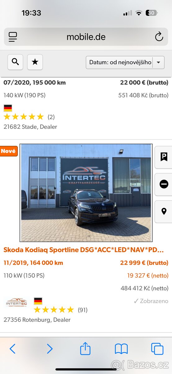 Kúpim škoda Kodiaq Sportline
