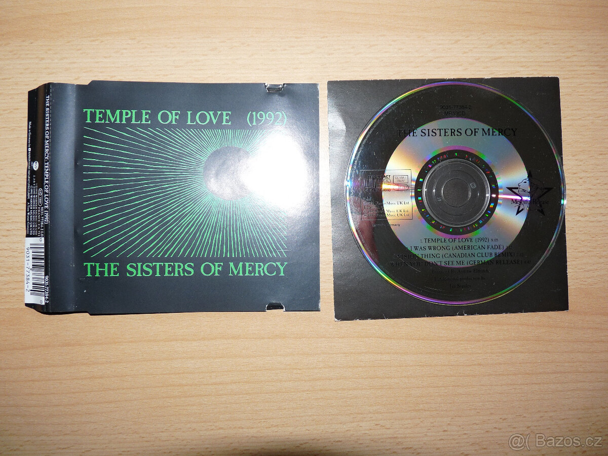 prodám CD SISTERS OF MERCY-Temple of Love EP 1992 Warner m.
