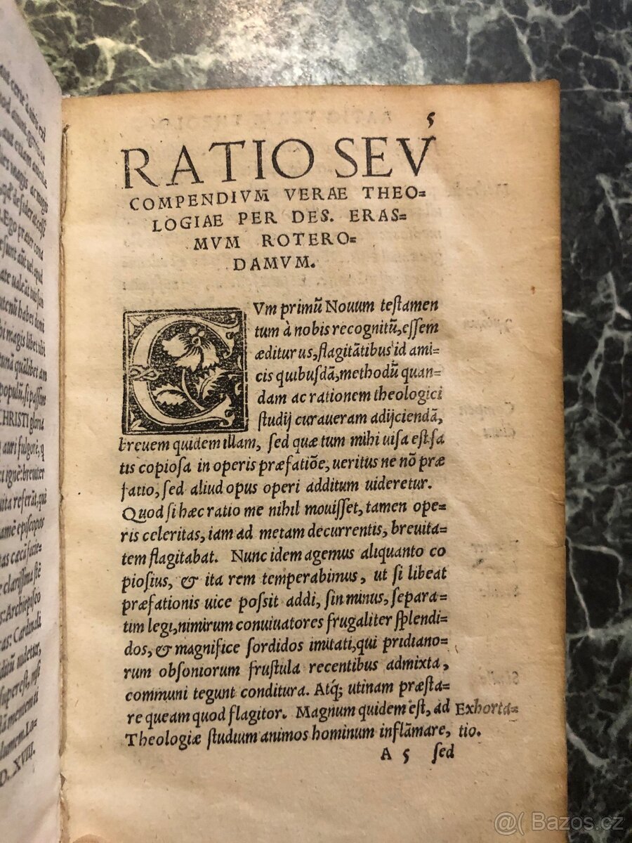 Erasmus Roterdamský - dvojsvazek z roku 1523