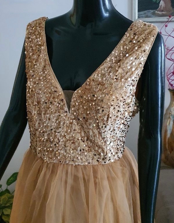 Šaty dlouhé elegantní společenské s flitry