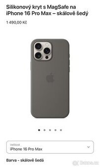 Apple silikonový kryt s MagSafe na iPhone 16 Pro Max