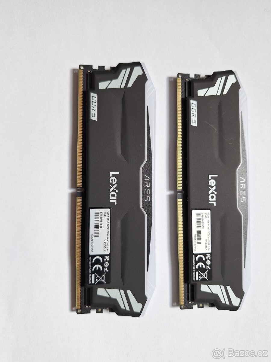 Lexar ARES 32GB KIT DDR5 7200MHz CL34 RGB Black, záruka