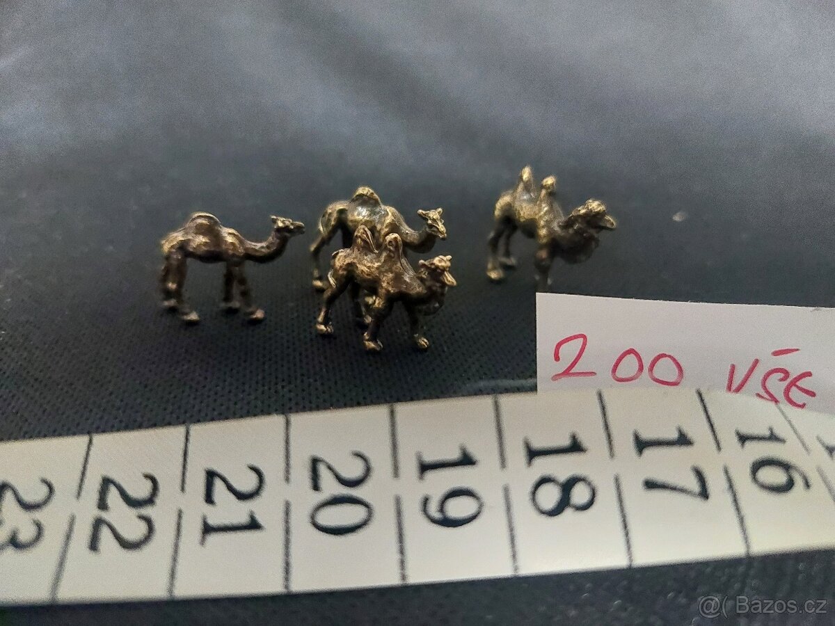 Kovové miniatury, figurky zvířat