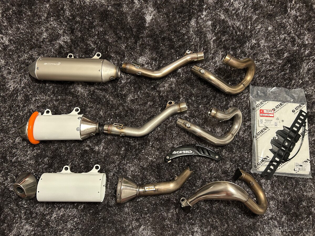 Ktm výfuky, zvody, koncovky exc 250-500, chrániče