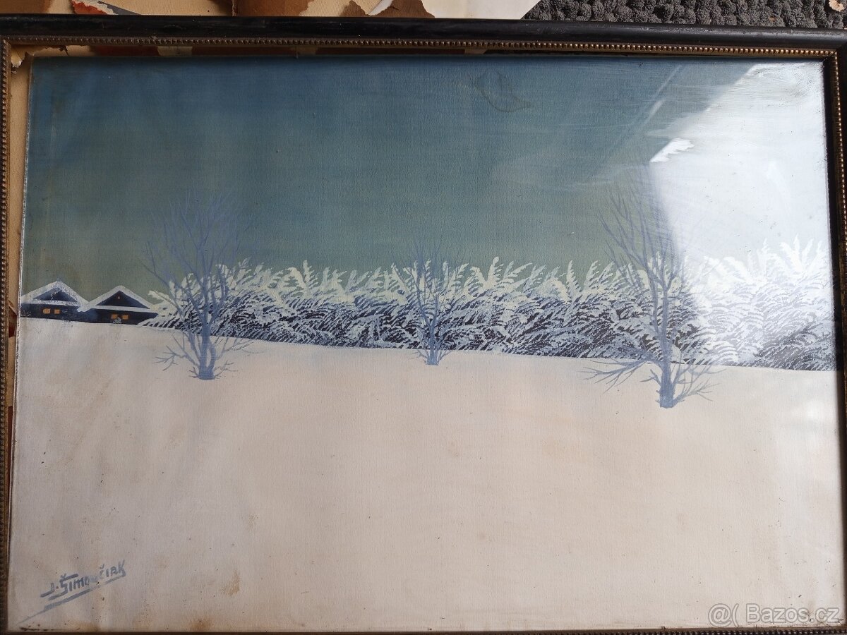 prodám obraz akvarel