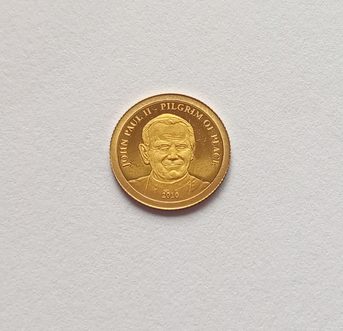 Zlatá medile – Jan Pavel II. (2010), Proof, 0,5 g Au 999,9