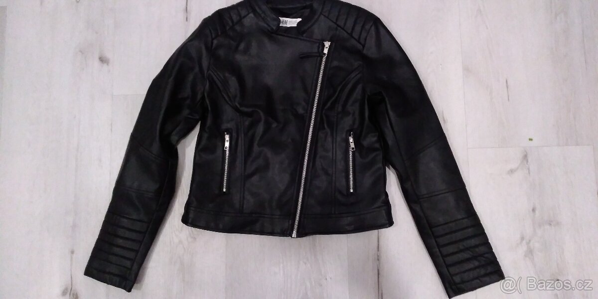 Černá bundička H&M vel. 152, 11/12 r.