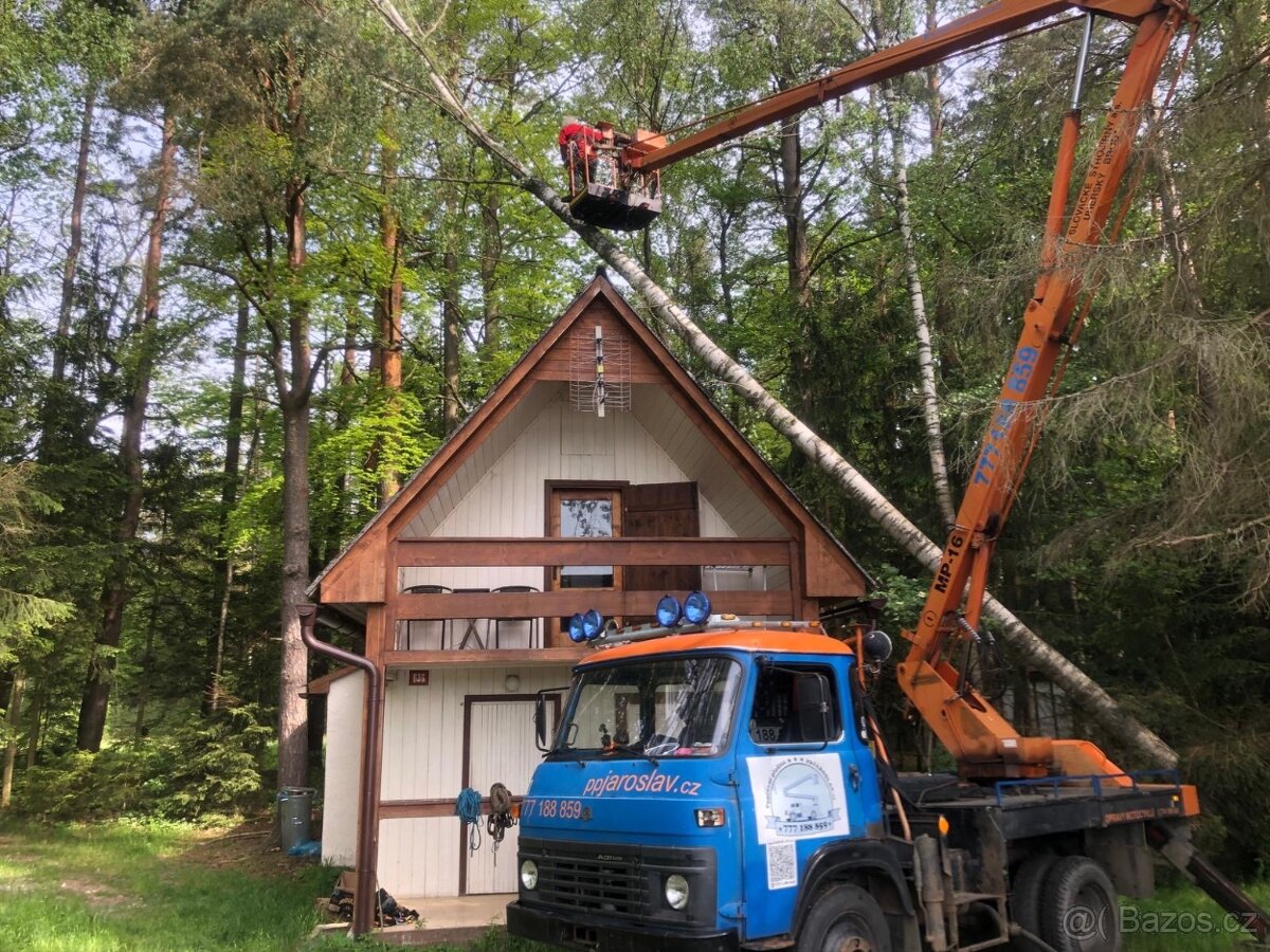 Ořezat či porazit nepřístupný strom-pracovní plošina 18m