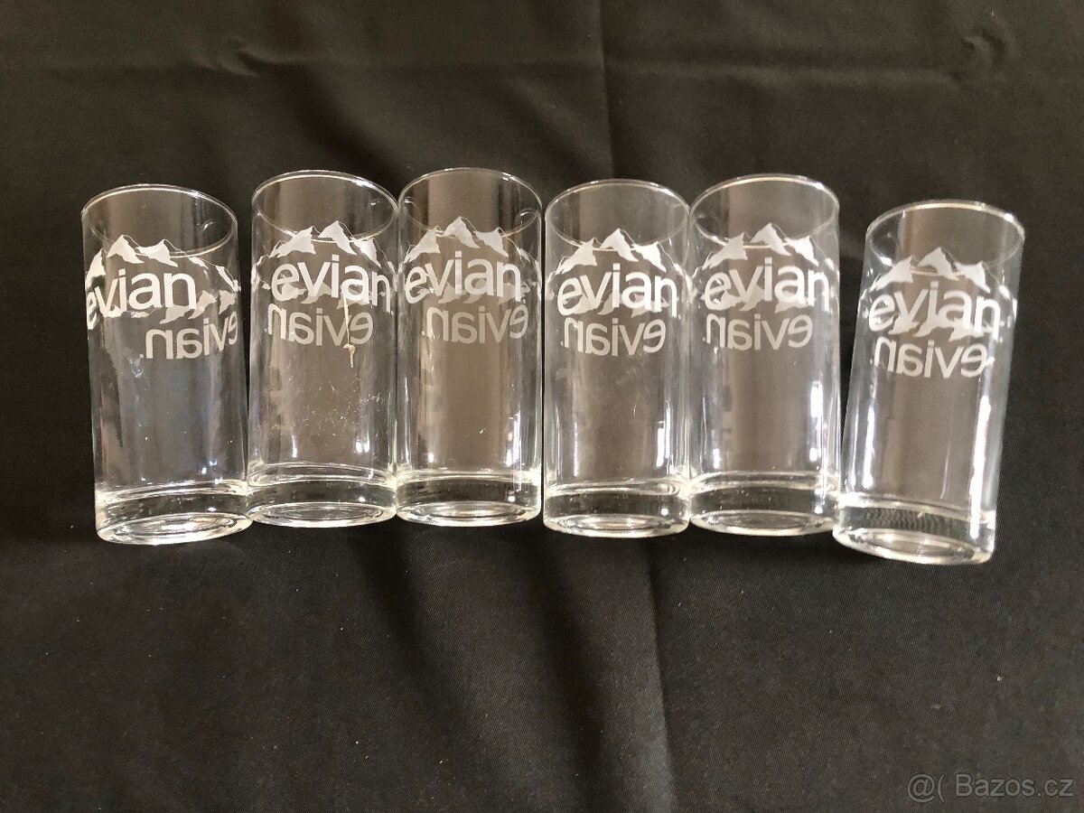 Long sklenice Evian 0,2 l