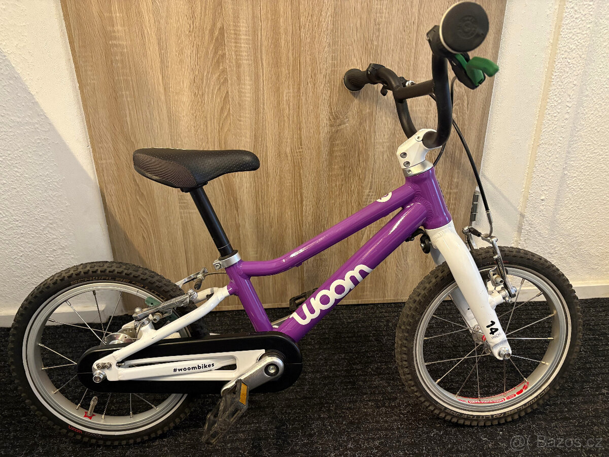 Dětské kolo Woom 2 fialové 14"