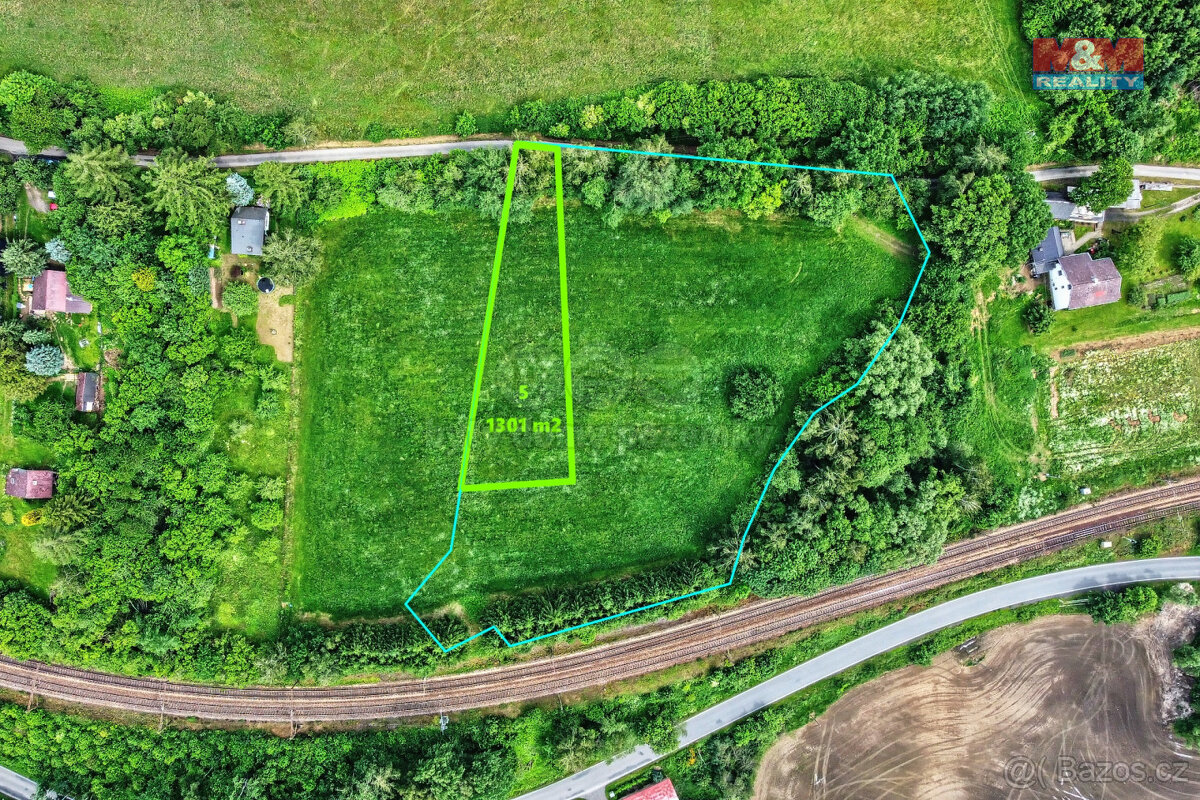 Prodej pozemku k bydlení 1301 m2, Služátky, Světlá n/Sázavou