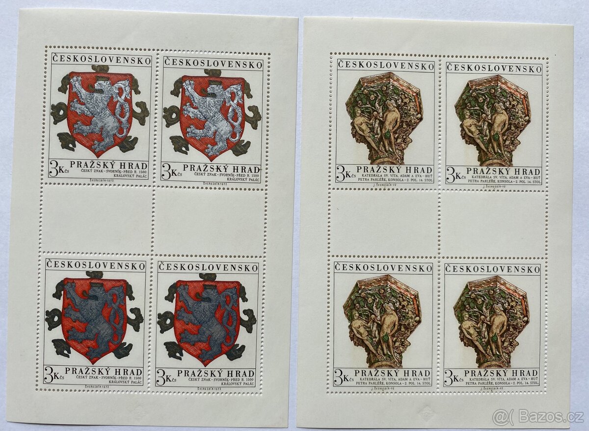 2x ARŠÍK ČESKOSLOVENSKO 1972 č.1959, 1960 SVĚŽÍ