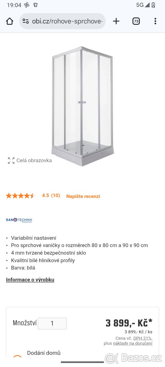 Sprchový kout